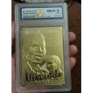 2013 Merrick Mint Nelson Mandela | Gold sculptured | Graded | bid per item