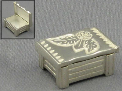 Miniature Sterling Silver Tea Caddy by Don Henry