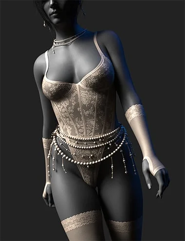 Angel Secrets 4 Lingerie and Jewels Bundle for Genesis 8, 8.1 and 9 Females