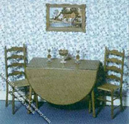 AS-IS Miniature Drop Leaf Table Kit for Dollhouses