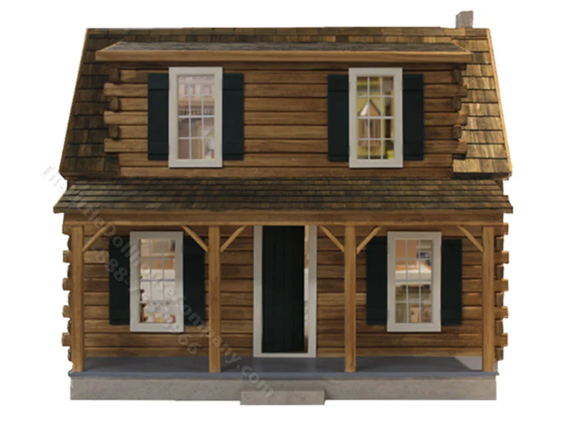 Assembled Wood Cabin Dollhouse