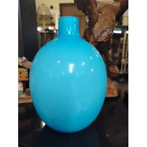 Blue glass vase