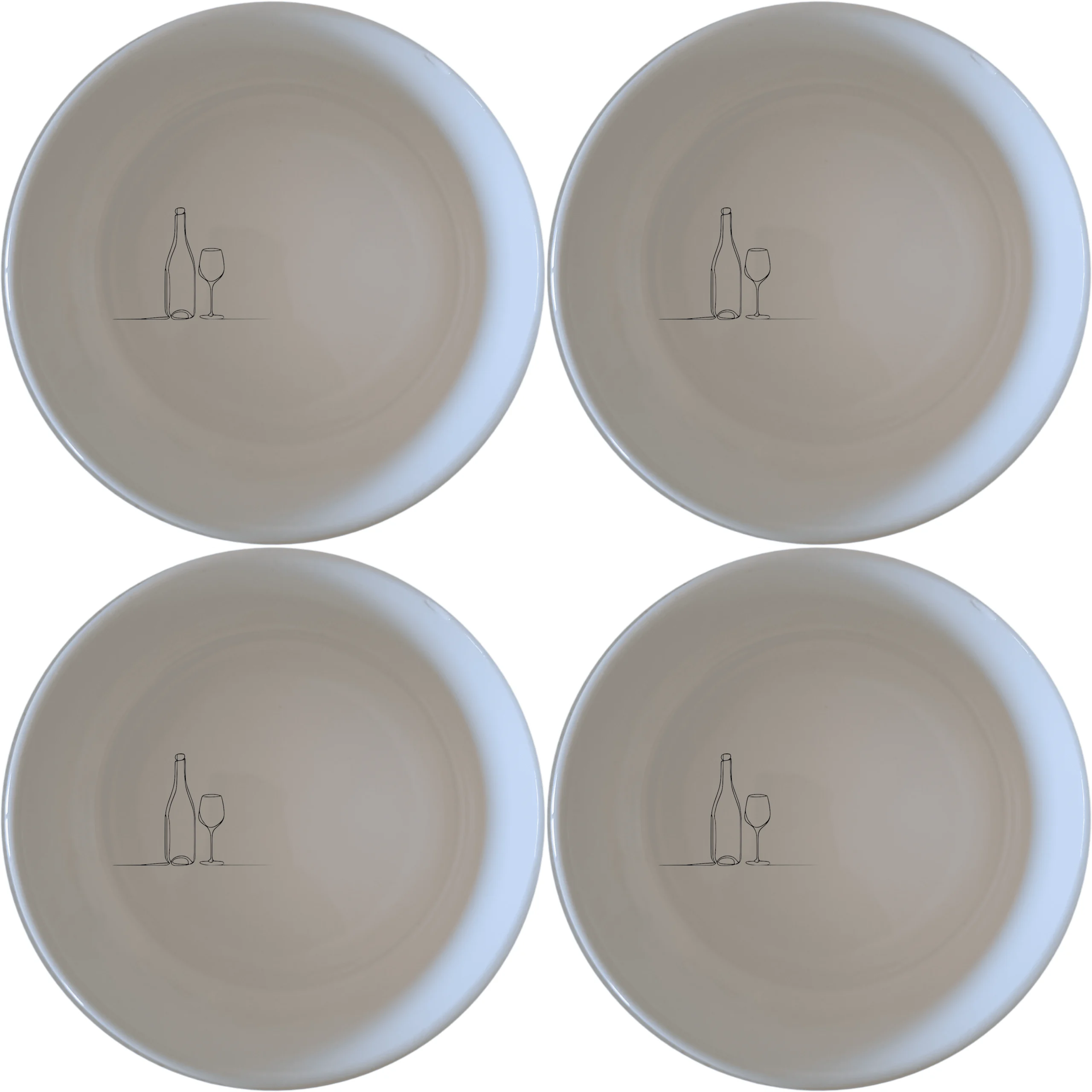 Bottle Glass Bowl Set of 4 - Range 2