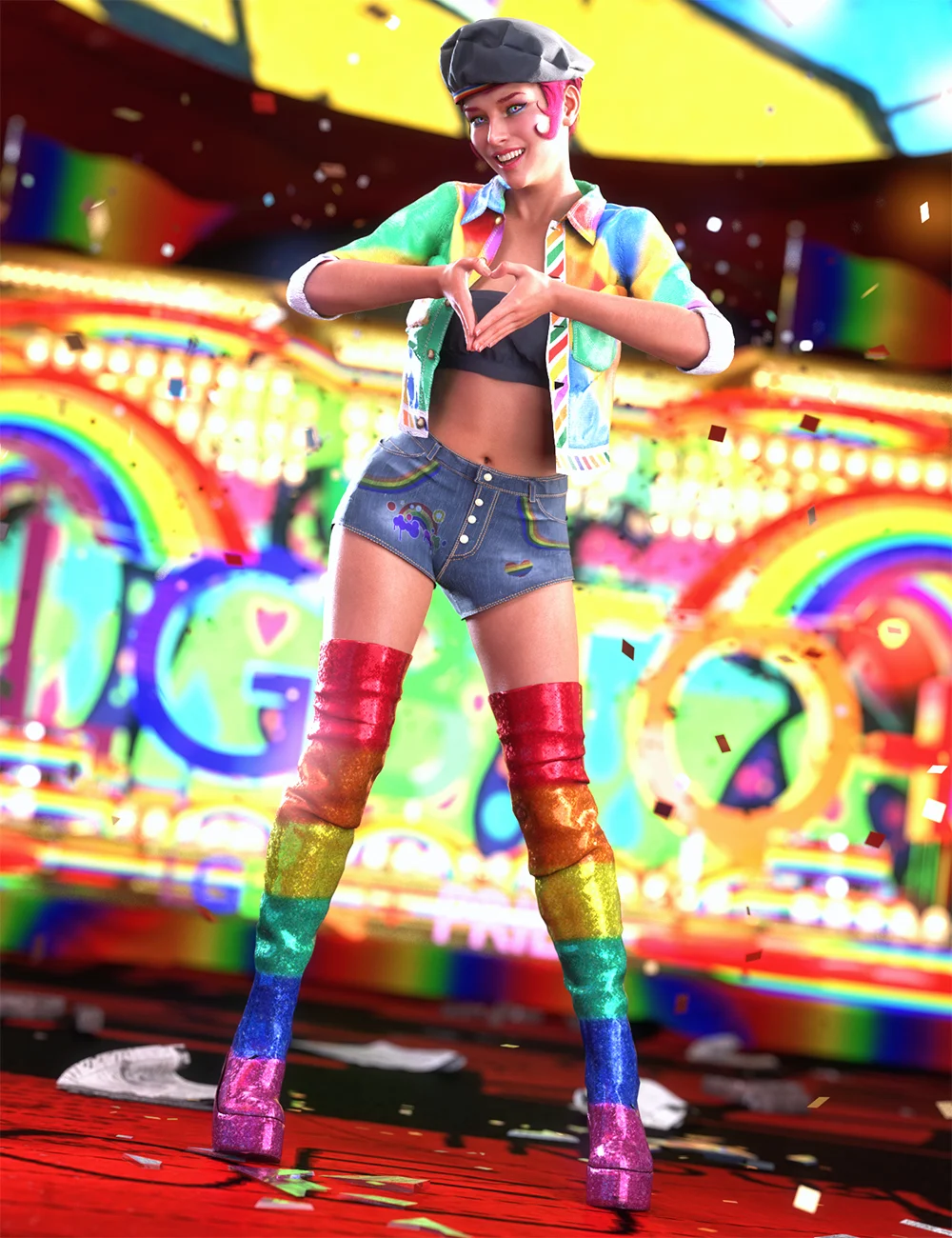 dForce Pride Outfit for Genesis 8 and 8.1 Female Bundle