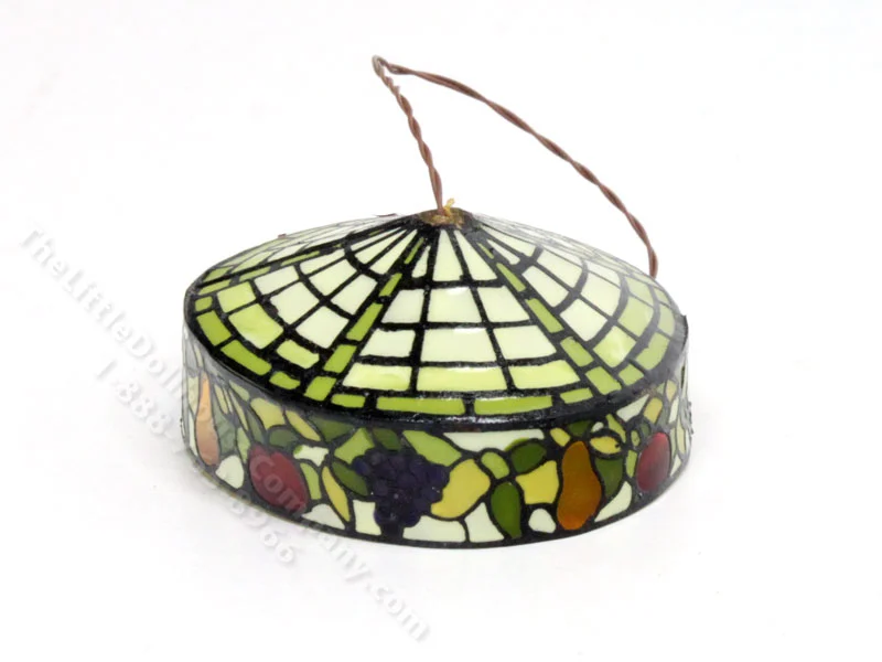 Dollhouse Scale Model Functional Tiffany Ceiling Lamp