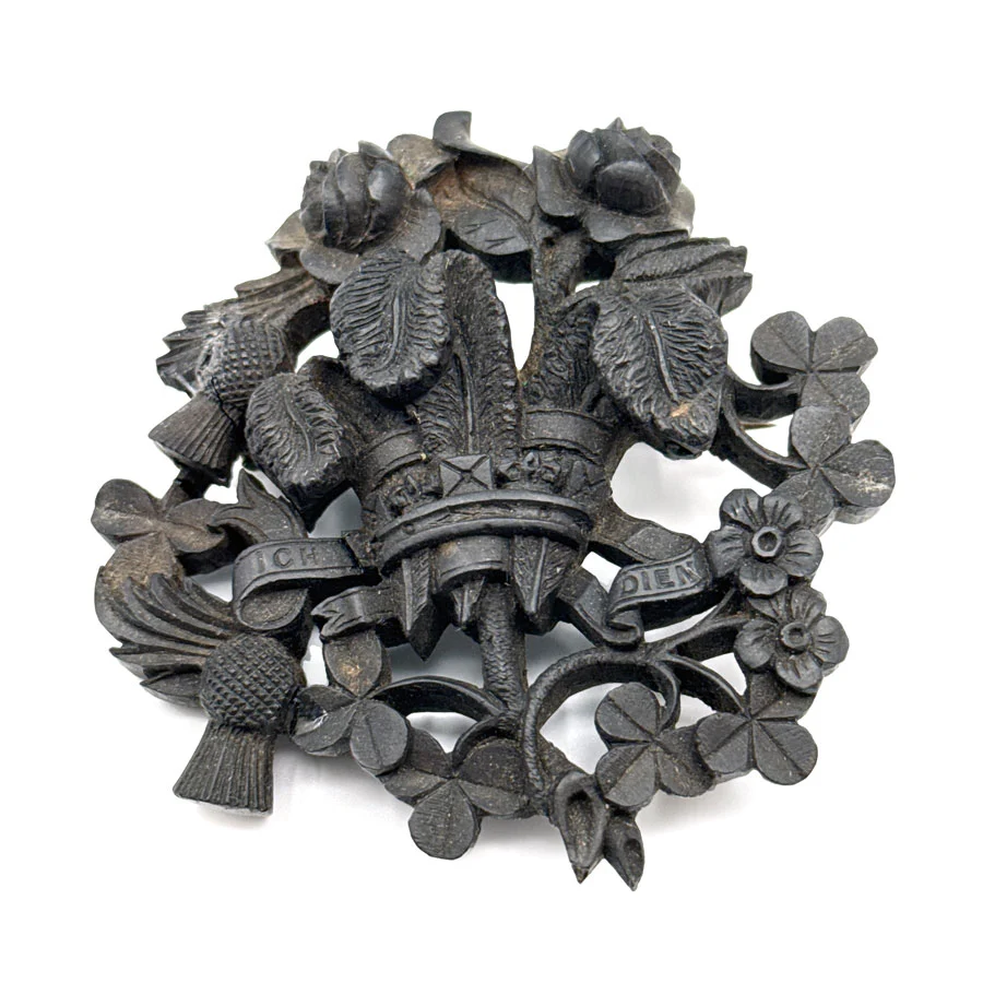 Dublin Bog Oak Victorian Brooch C1800's Saul Samuel