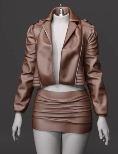 EG Leather Jacket and EG Lovely Poses for Genesis 9 Bundle