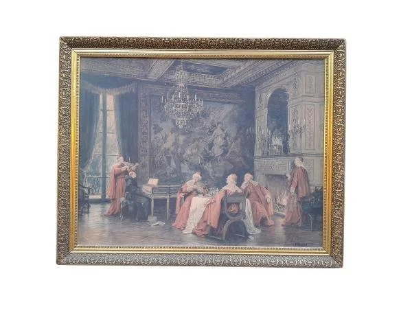 An English Print By Frank Bennett In A Giltwood Frame