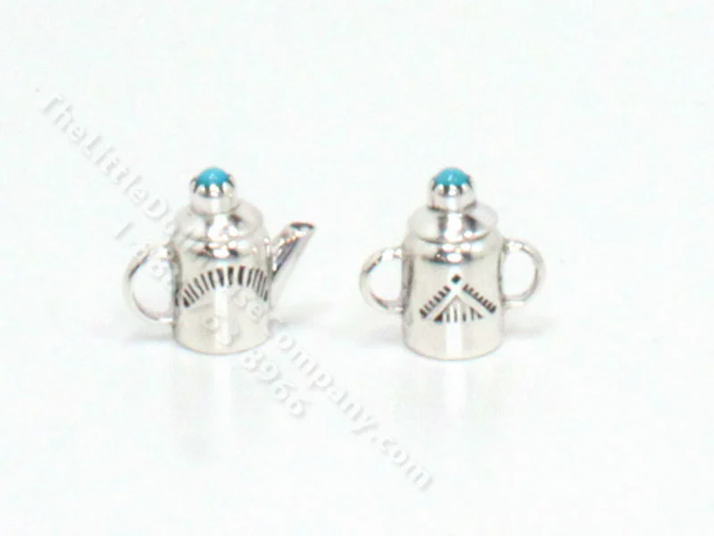 Handmade Miniature Silver Creamer and Sugar Bowl