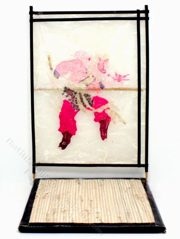 Handmade Vintage Japanese Screen Doll Display