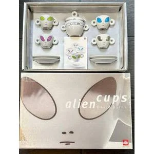 Illy Art Collection Alien Cups Espresso Set by David Byrne - Collector's Porcelain Coffee Cups