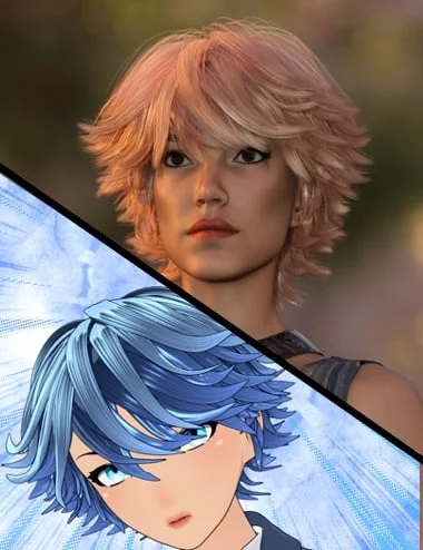 Inco Hair Bundle for Genesis 9 FilaToon and Iray