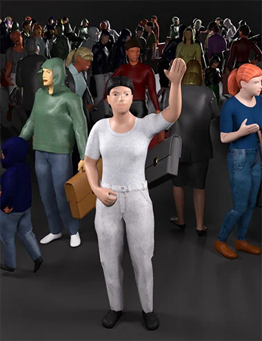 Lowpoly Crowd Creator Bundle