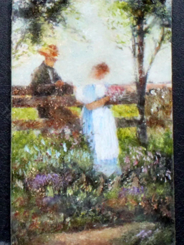 Miniature Couple in the Country Painting by Larry Morganti