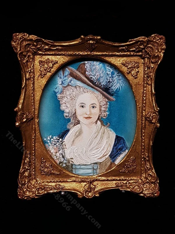 Miniature 'Fashionable Woman in a Plumed Hat' by Kelly Hadden