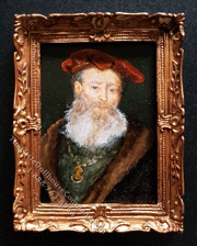 Miniature Govert Flinck 'Bearded Man in Velvet Cap' Painting