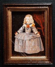 Miniature Handpainted Diego Velazquez 'The Infanta Margarita'