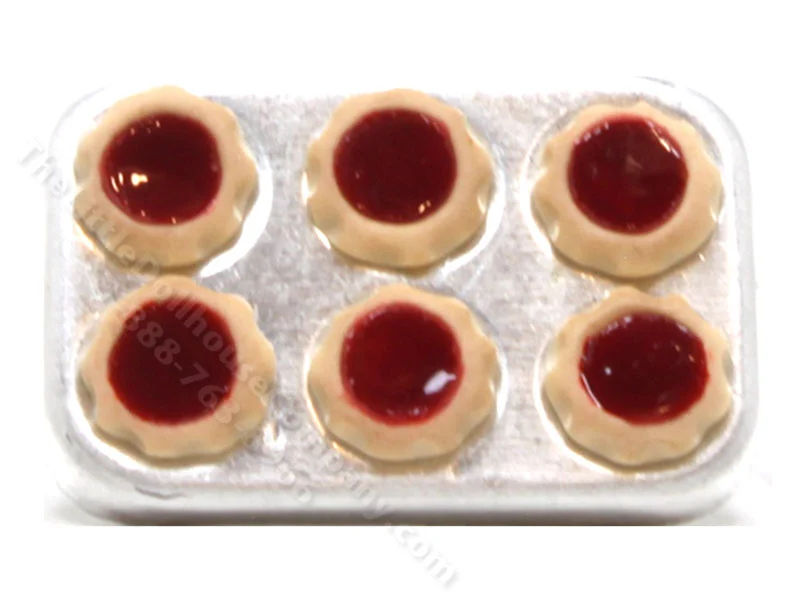 Miniature Jam Tarts in Metal Baking Pan by Charlotte Willmott