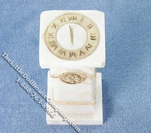 Miniature Pedestal Sundial for Dollhouses