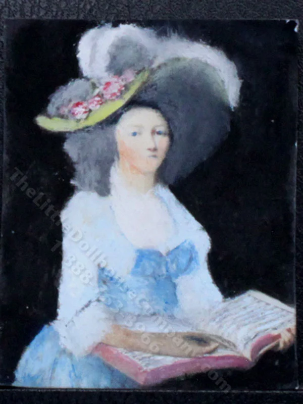 Miniature Portrait of a Lady Reading by Larry Morganti