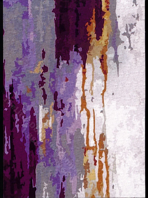 Miniature Purple/Magenta/Grey Abstract Rug by PRD Miniatures