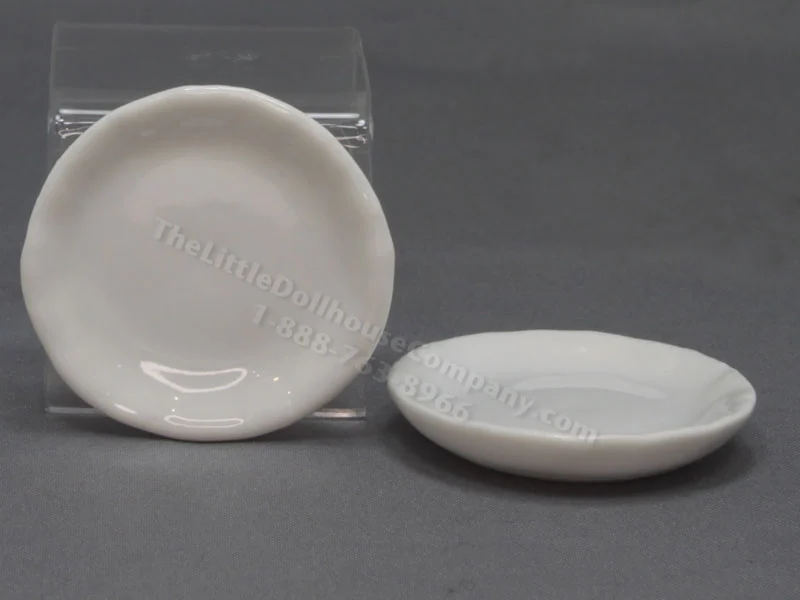 Miniature Rustic White Ceramic Plate