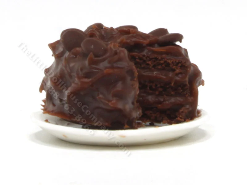 Miniature Sliced Chocolate Cake by Charlotte Willmott
