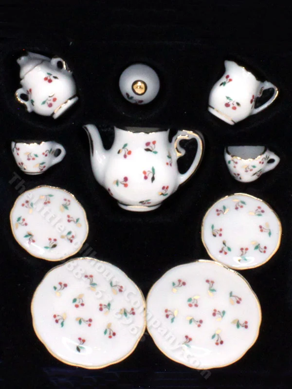 Miniature Tea Set -Cherry Design