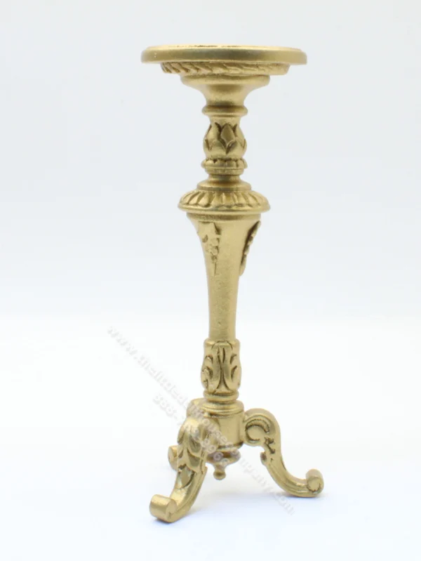 Miniature Victorian 19th Century Torchiere/Plant Stand in Gold