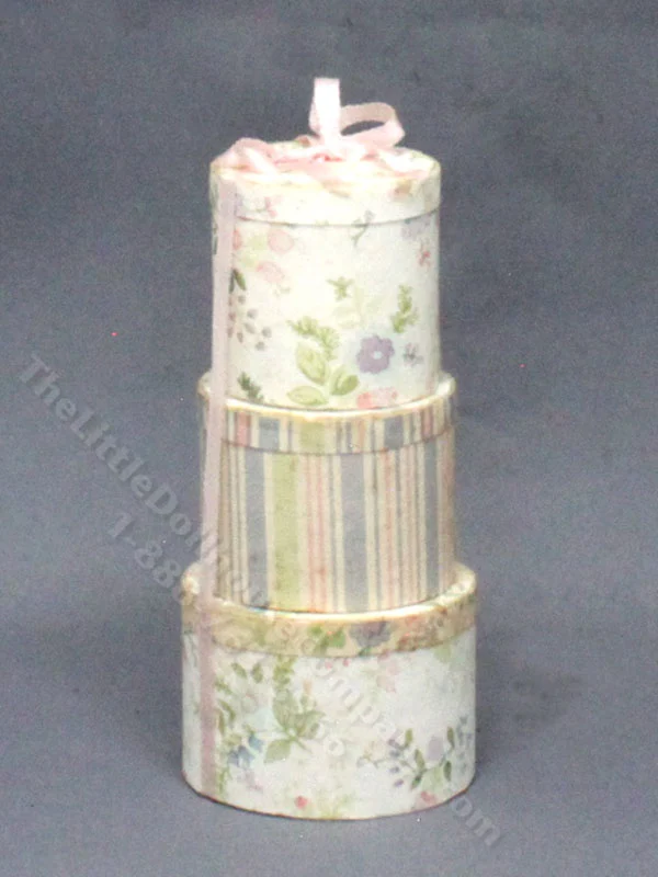 Miniature Vintage Stack of Hat Boxes