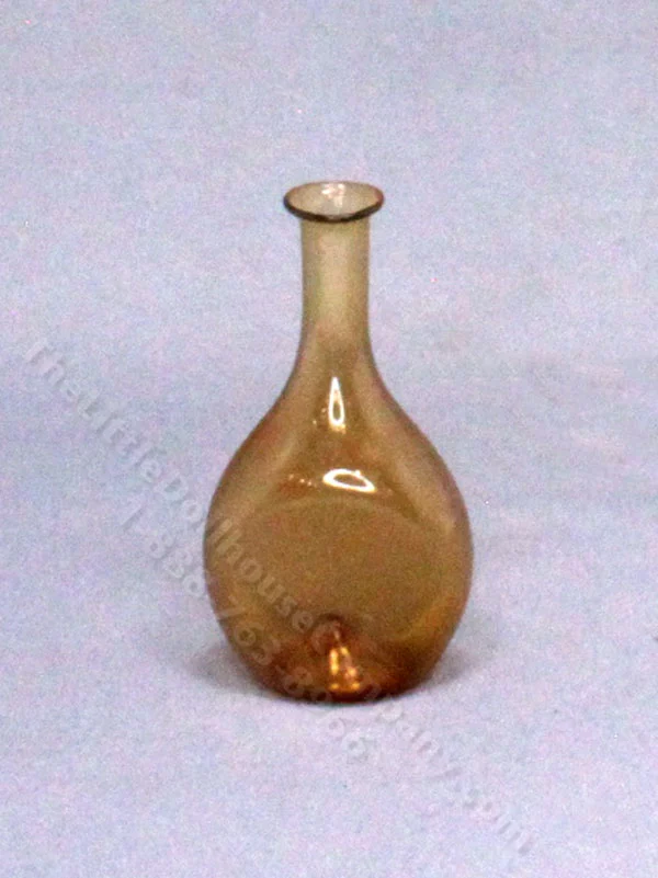 Miniature Yellow Glass Vase for Dollhouses
