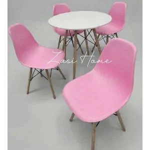 Pink chair. Retro chairs. Dining chairs.