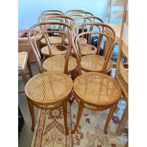 Rare Set of 8 Antique J&J Kohn Bentwood Dining Chairs – Vienna, Austria (c. 1890–1910)