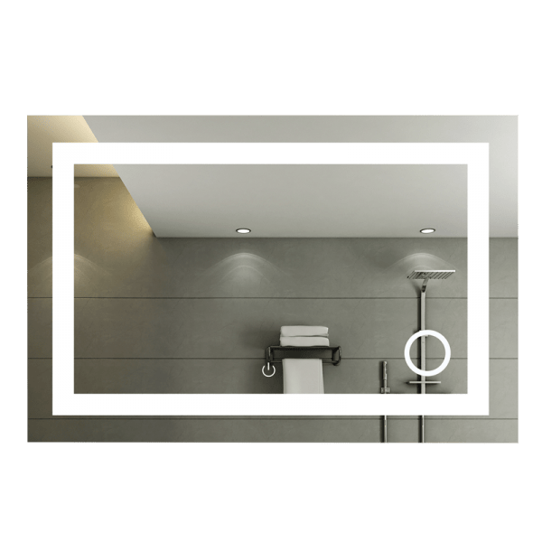 Rectangular LED Mirror with On / Off Mirror Touch Switch