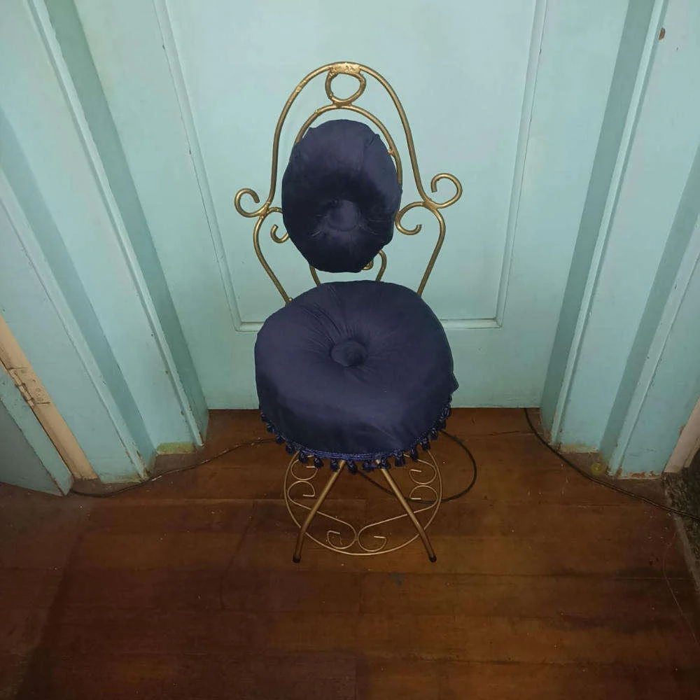 Refurbished Blue boudoir chair