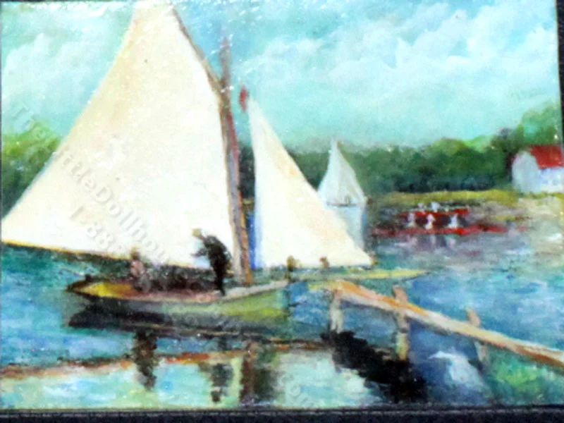 "Sailing at Argenteuil" Replica Painting by Larry Morganti