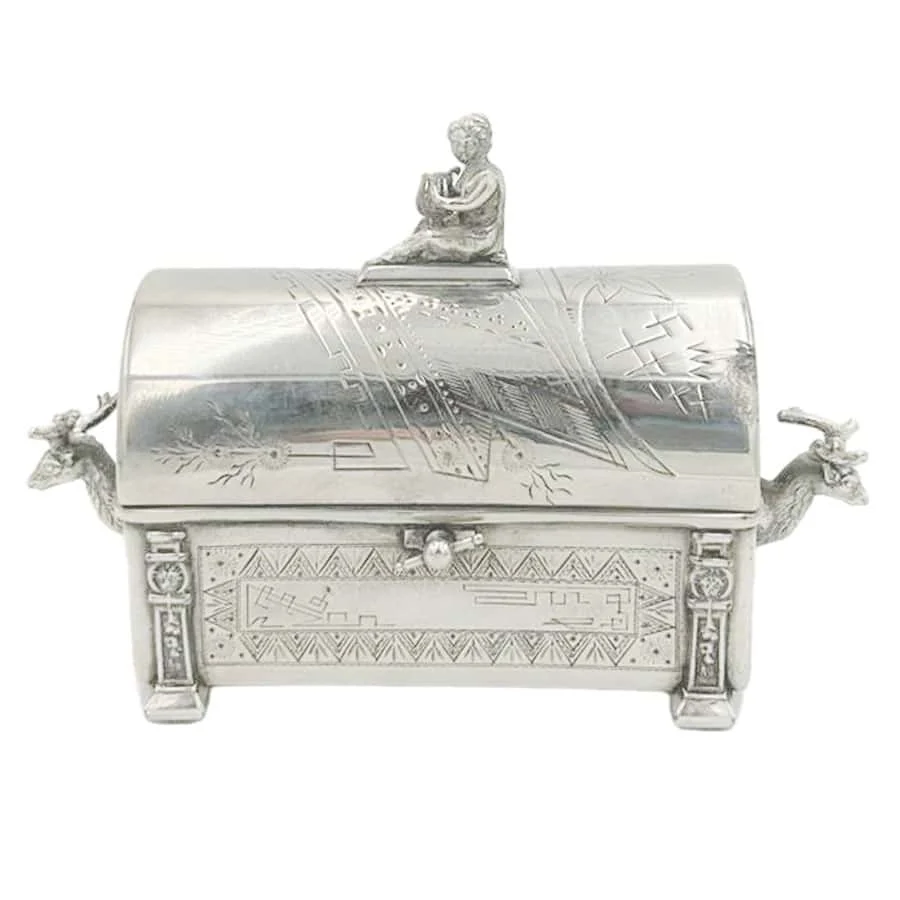 Silver Plated Reed And Barton Jewellery Casket C1890