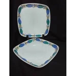 Stunning Turi-design, Clupea 2 salad plates, Gramstadt Oliver for Figgio, Norway c.1960