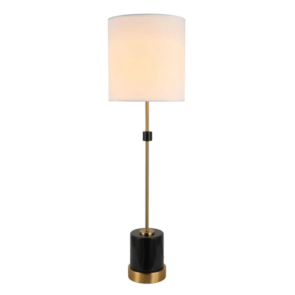 Venecia Black & Gold Marble Table Lamp