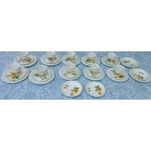 Vintage, 1970's, Barratts Of Staffordshire 10 trios and 2 extra side plates and 4 extra saucers sol