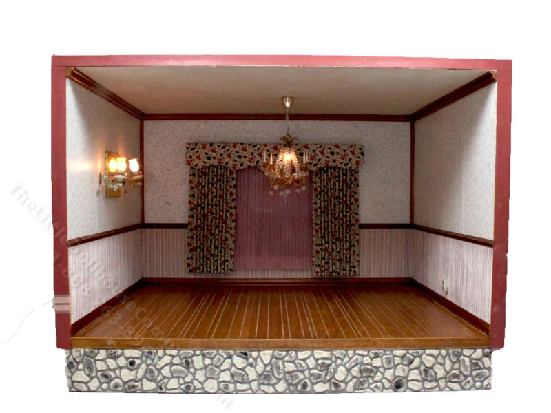 Vintage Dining Room Roombox - Fully Wired