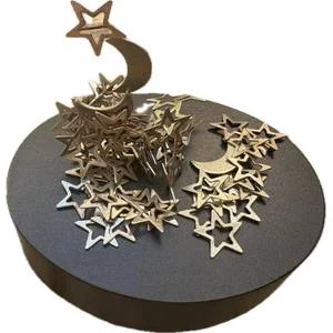 Vintage magnetic art paper weight stars and moon