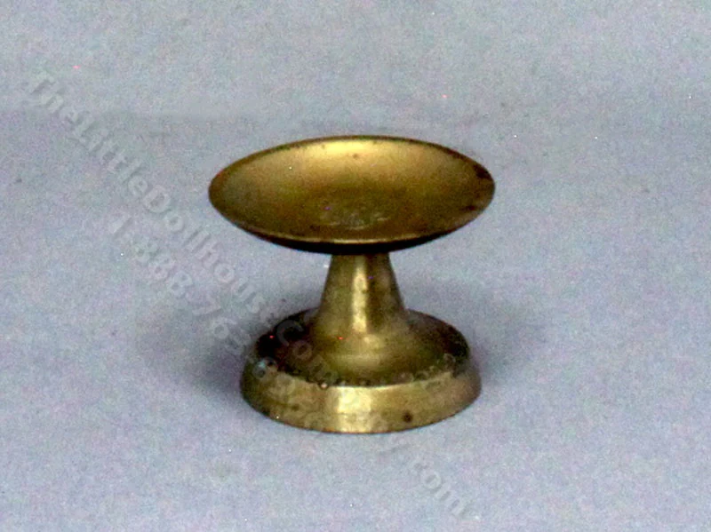 Vintage Miniature Brass Cake Pedestal for Dollhouses