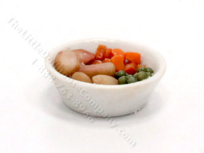 Vintage Miniature Vegetable Variety in Ceramic Bowl
