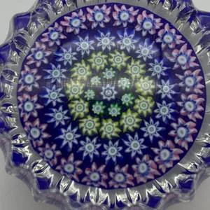 Vintage 'Perthshire' Millefiori Glass Paperweight (Signed)