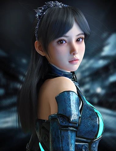 Vo XiaoHua HD Character, Hair, and Armour for Genesis 9 Bundle