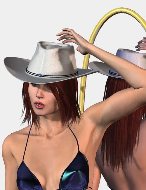 Western Hat with Hair