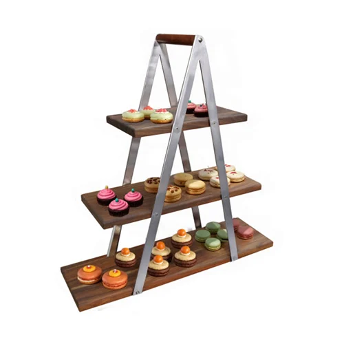 Wood Display Stand - Three Tier (600mm X 20mm) - WDS1003