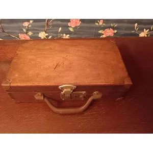 Wooden Suitcase with Copper Metal Corners